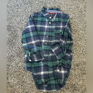 OshKosh B'gosh Blue and Green Plaid Button-Down Shirt